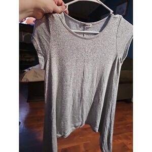Aiden J Long Shirt Small Slimming Style Gray